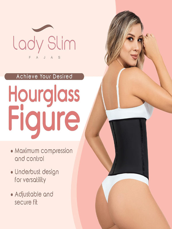 Lady Slim, Fajas Colombianas, Reductoras, Moldeadoras, Mujer, Underbust, Latex, Waist Trainer, Hourglass, Body Shaper,
