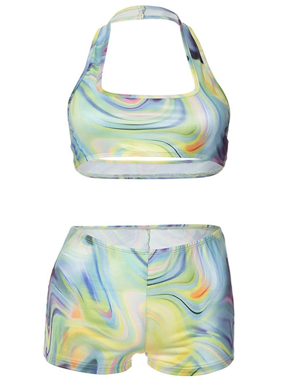 Halter Tank, Shorts Set, Matching Set, Summer Outfit, Women's Fashion, Casual Wear, Lounge Set, Beachwear, Vacation Ensemble, Trendy Apparel,