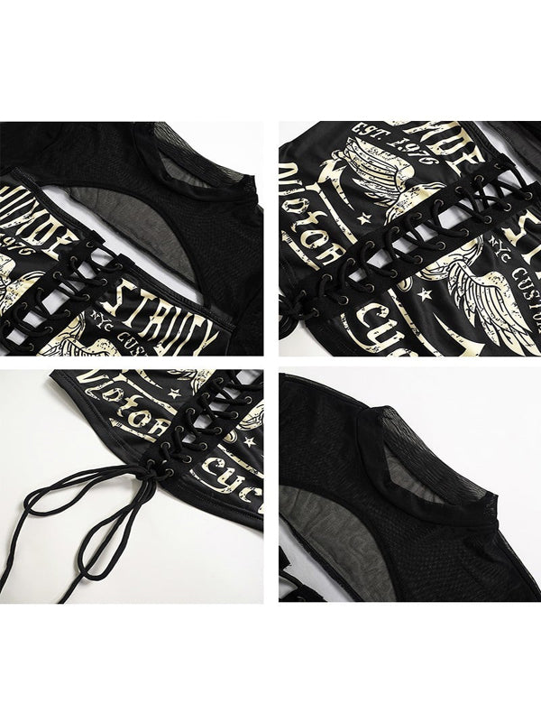 Mesh Sleeve Corset Shirt, Corset Top, Mesh Sleeve Blouse, Women's Fashion, Gothic Style Shirt, Elegant Corset Blouse, Statement Sleeve Top, Trendy Mesh Shirt, Edgy Fashion Piece, Victorian-inspired Top,