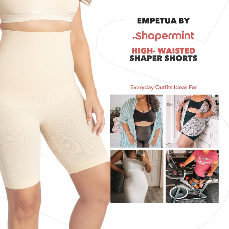 ShaperMint, High Waisted, Body Shaper Shorts, Shapewear, Women, Tummy Control, Thigh Slimming, Technology, Compression, Seamless, Breathable, Comfortable, Supportive, Slimming Effect, Seamless Design, Invisible Under Clothing, Firm Control, Smooth Silhouette, Waist Cincher, Body Contouring,